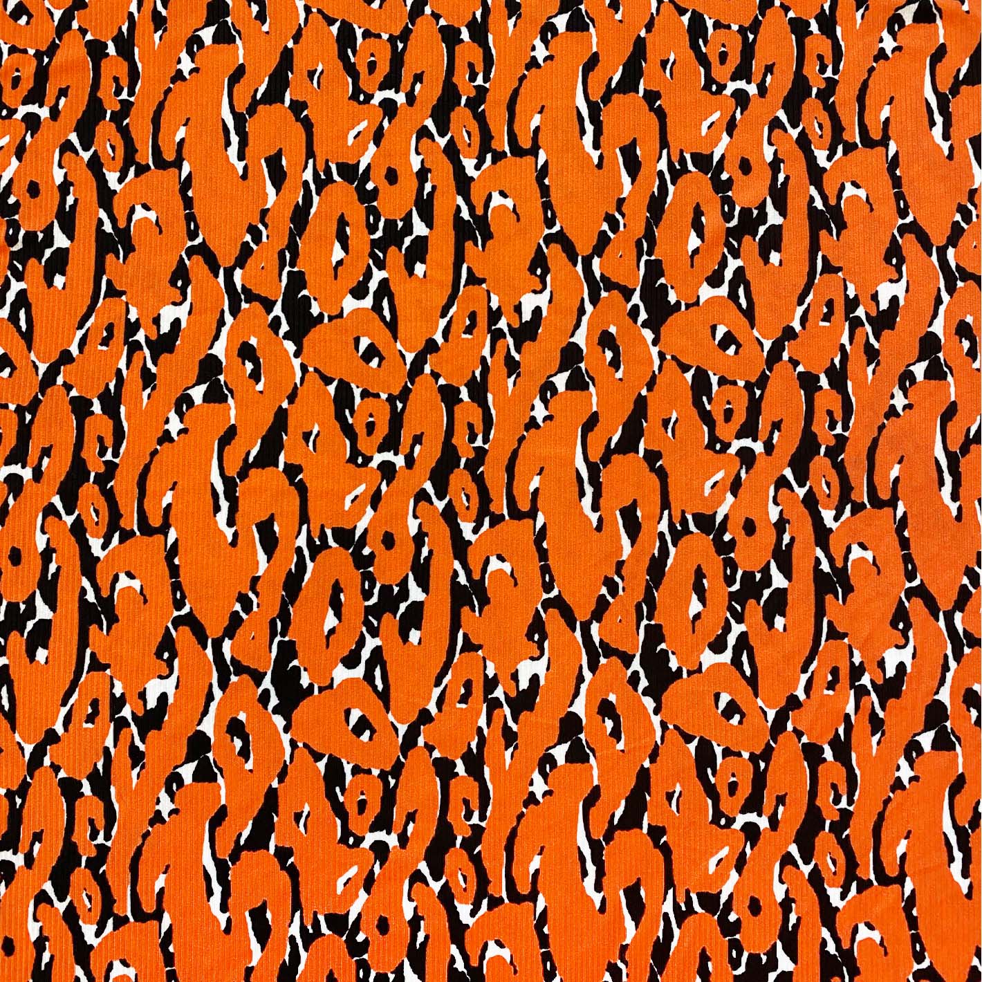 Tela Jersey Punto Rayón Spandex Rib Canuton Rib Print Telma