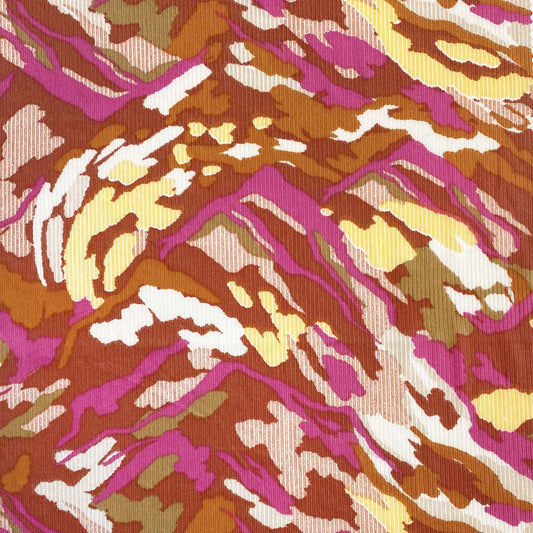 Tela Jersey Punto Rayón Spandex Rib Canuton Rib Print Tania