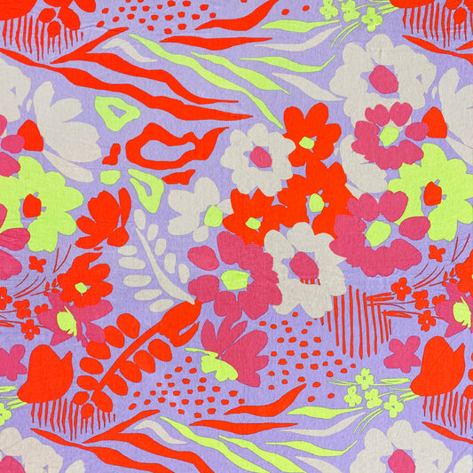 Tela Jersey Punto Color Rayón Spandex Crep Print Tomillo