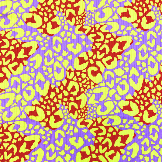 Tela Jersey Punto Rayón Spandex Rib Canuton Carlota Print Sabrina