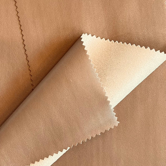 Tela Jersey Punto Color Doble Faz Poliéster PU Ecocuero Becerro