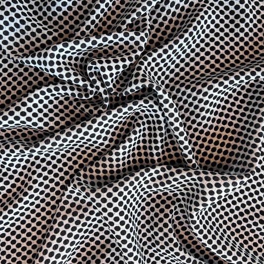 Tela Plana Color Poliéster Crep Cey Jacquard print Dot #4