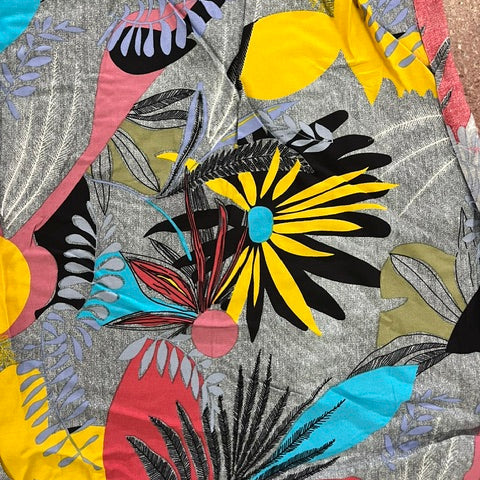 Tela Plana Estampada Viscosa Rayón Caribean bd872