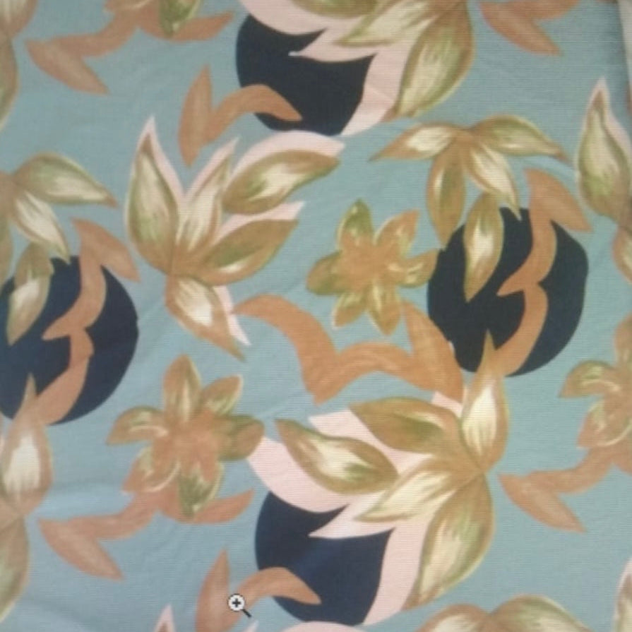 Tela Plana Estampada Viscosa Rayón Caribean 732