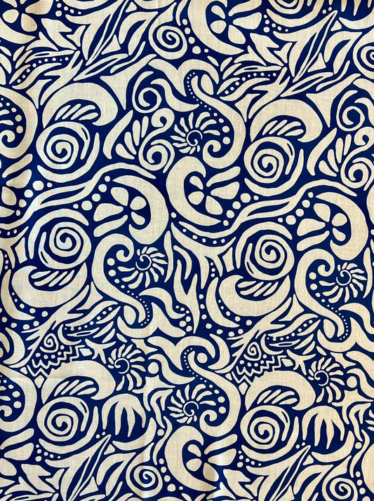 Tela Linen Print #023 Mediterraneo
