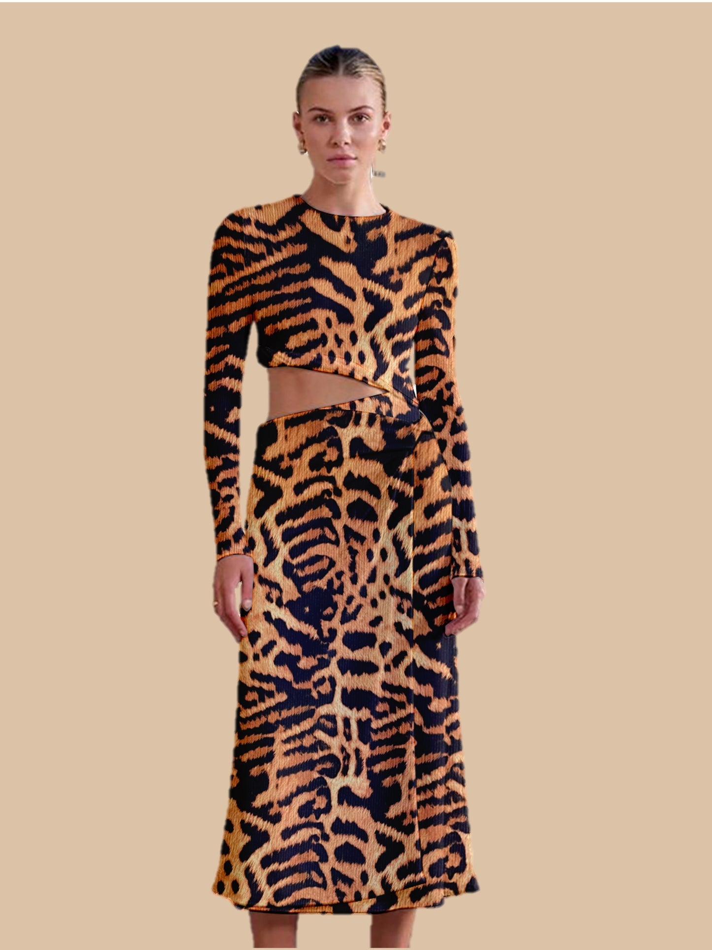 Tela Punto estampado Angora print Victoria