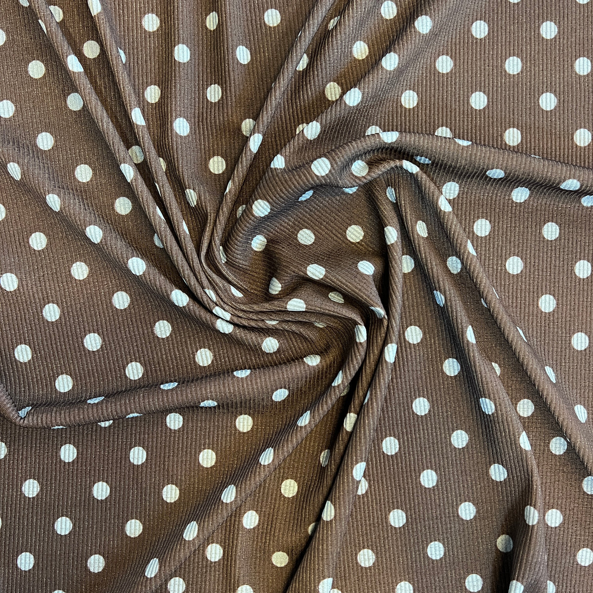 Tela Jersey lunares Roma Rib Dot #3