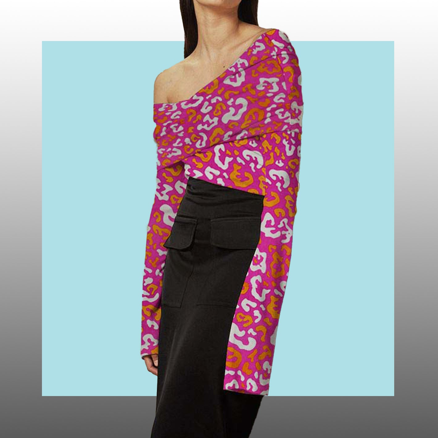 Tela Jersey Punto Rayón Spandex Rib Canuton Rib Print Tamara