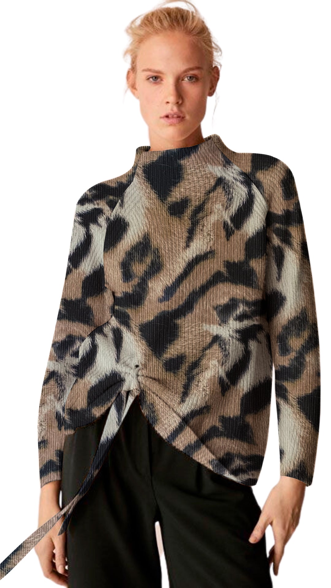 Tela Punto estampado Angora print Zara