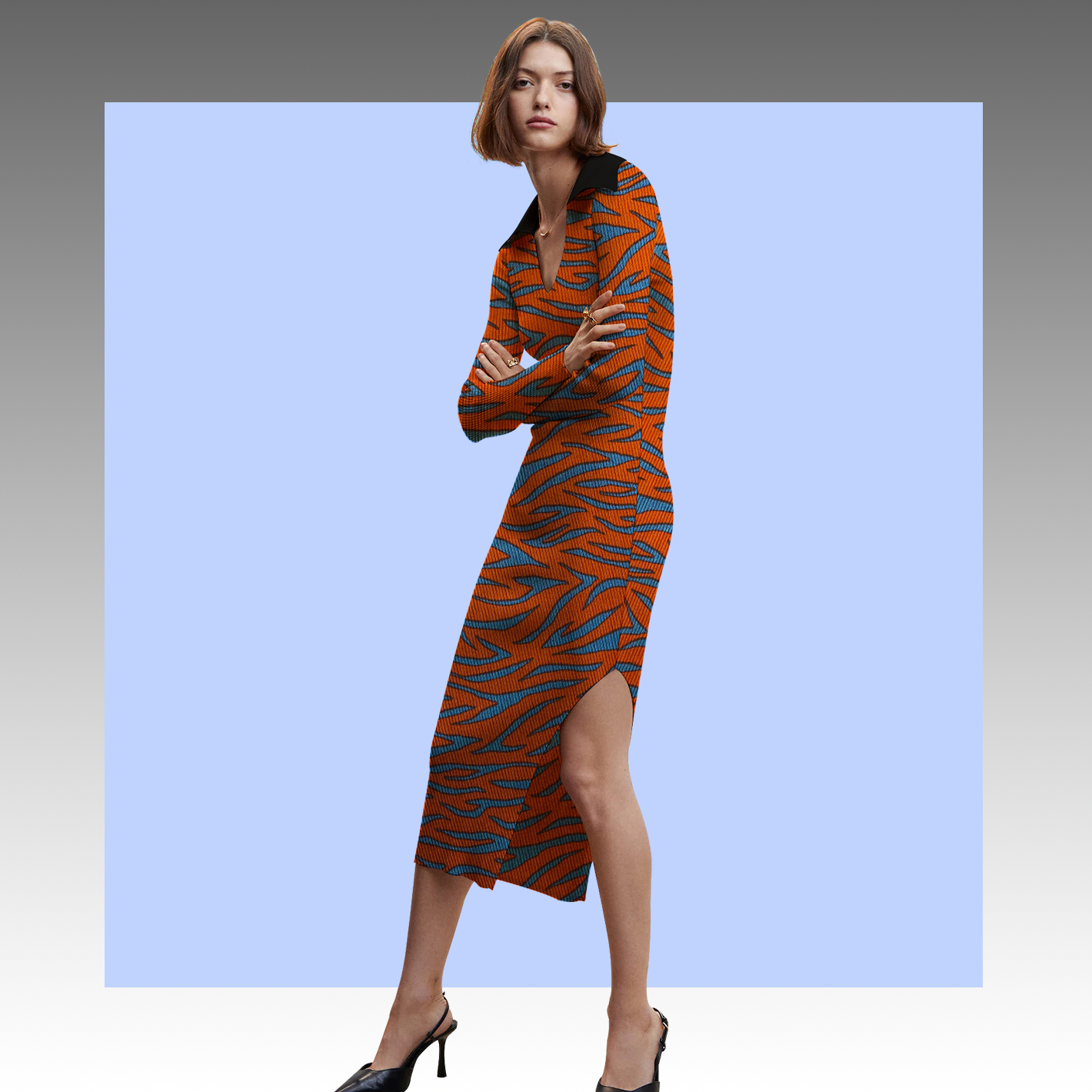 Tela Jersey Punto Poliéster Spandex Rib Canutón Domenica Print Creta