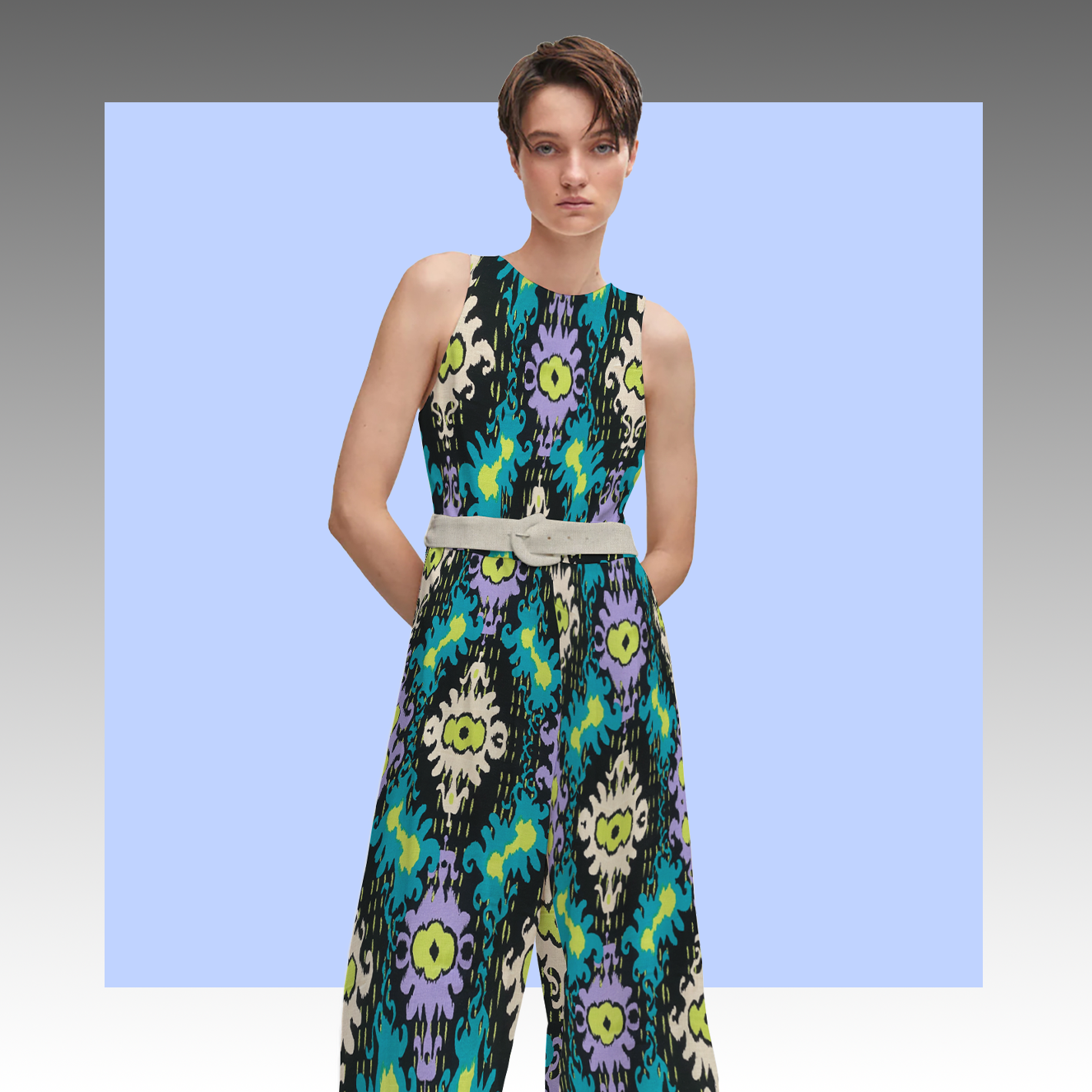 Tela Plana Estampada Texturizada Martinica Print Dominga