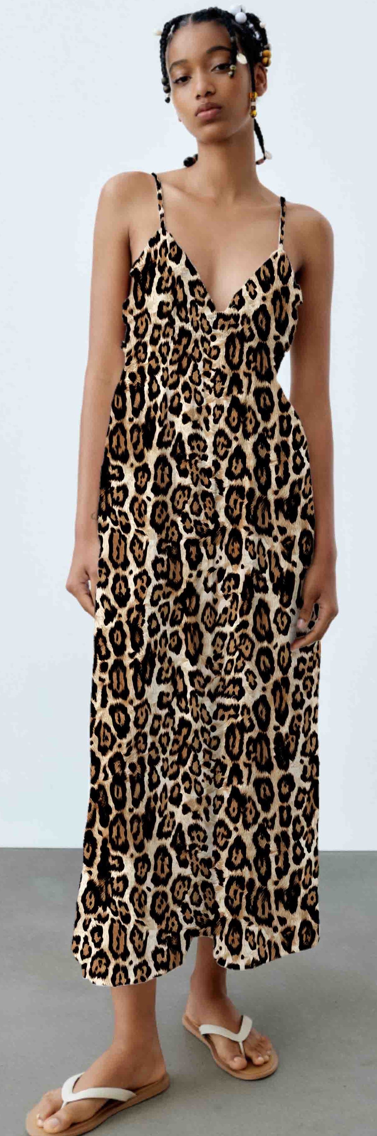 Tela Punto Rib Estampado Guepardo #34