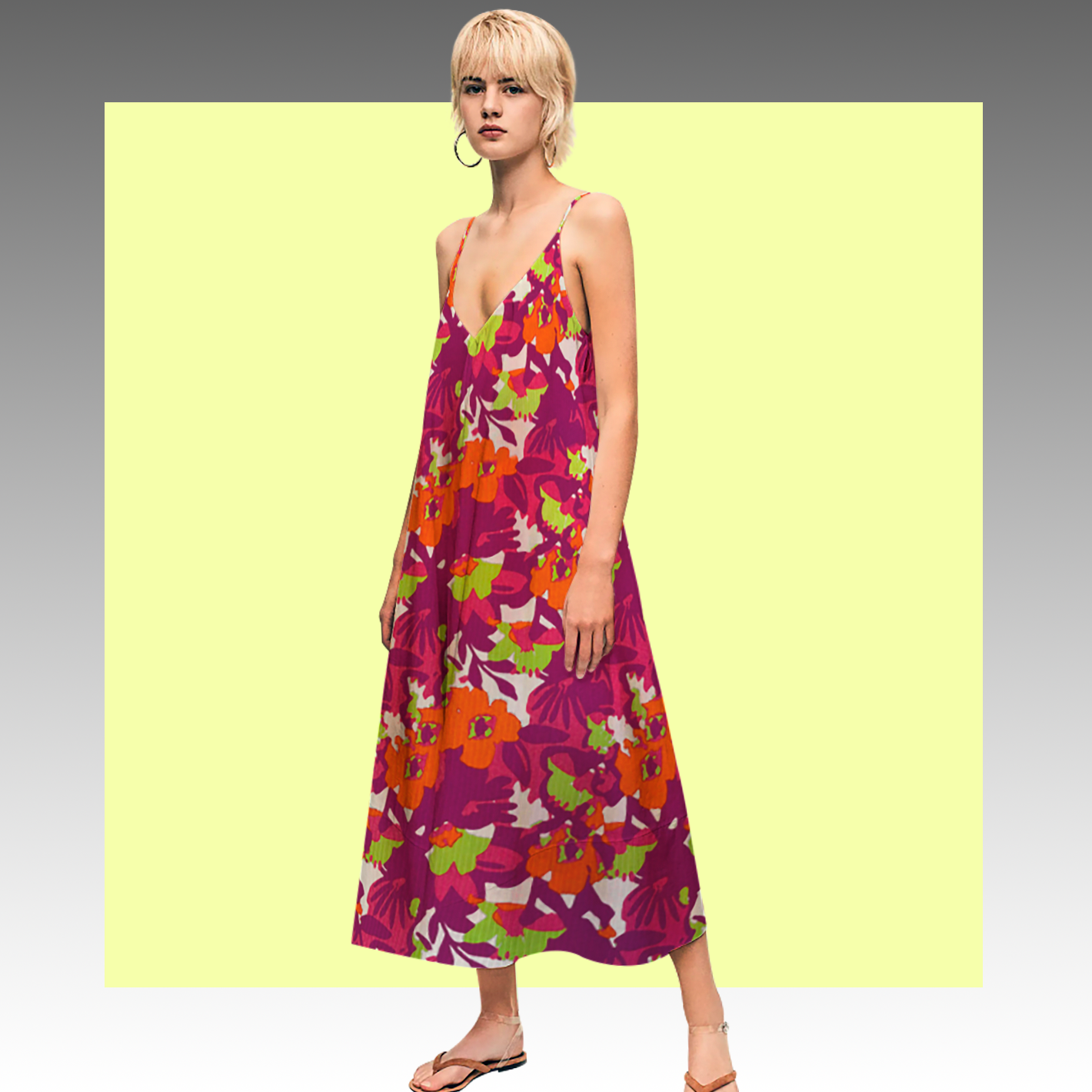 Tela Jersey Punto Poliéster Spandex Rib Canutón Domenica Print Maldivas