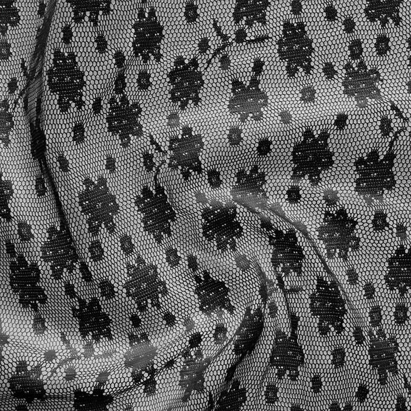 Tela Jersey Punto Color Poliéster Encaje Amapolas 743