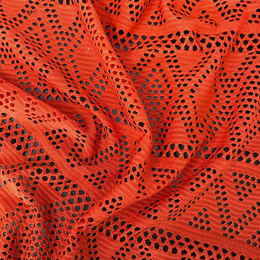Tela Jersey Punto Poliéster Macramé Tulipan