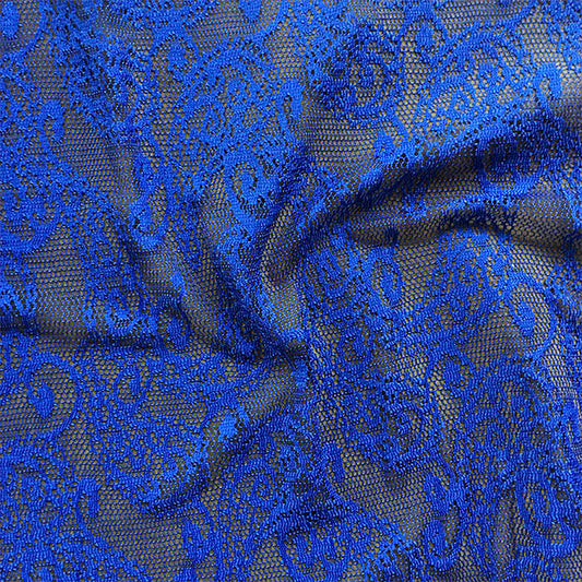 Tela Jersey Punto Color  Poliéster Encaje Amapolas 742