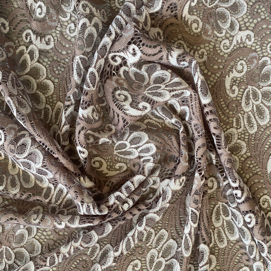 Tela Jersey Punto Encaje Poliéster Nylon Salem