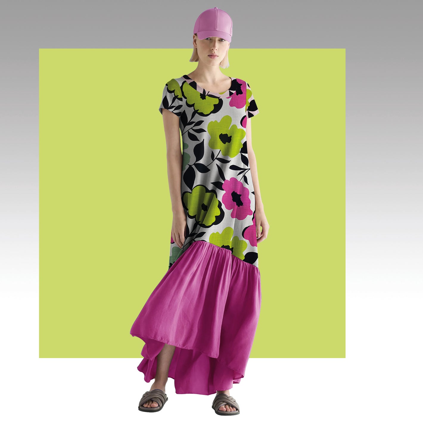 Tela Plana Estampada Viscosa Rayón Texturizada Rayon Slub Print 3368