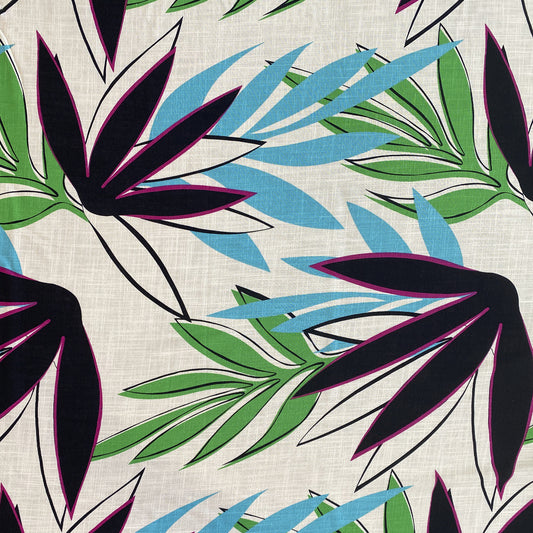 Tela Plana Estampada Viscosa Rayón Texturizada Rayon Slub Print VE201104