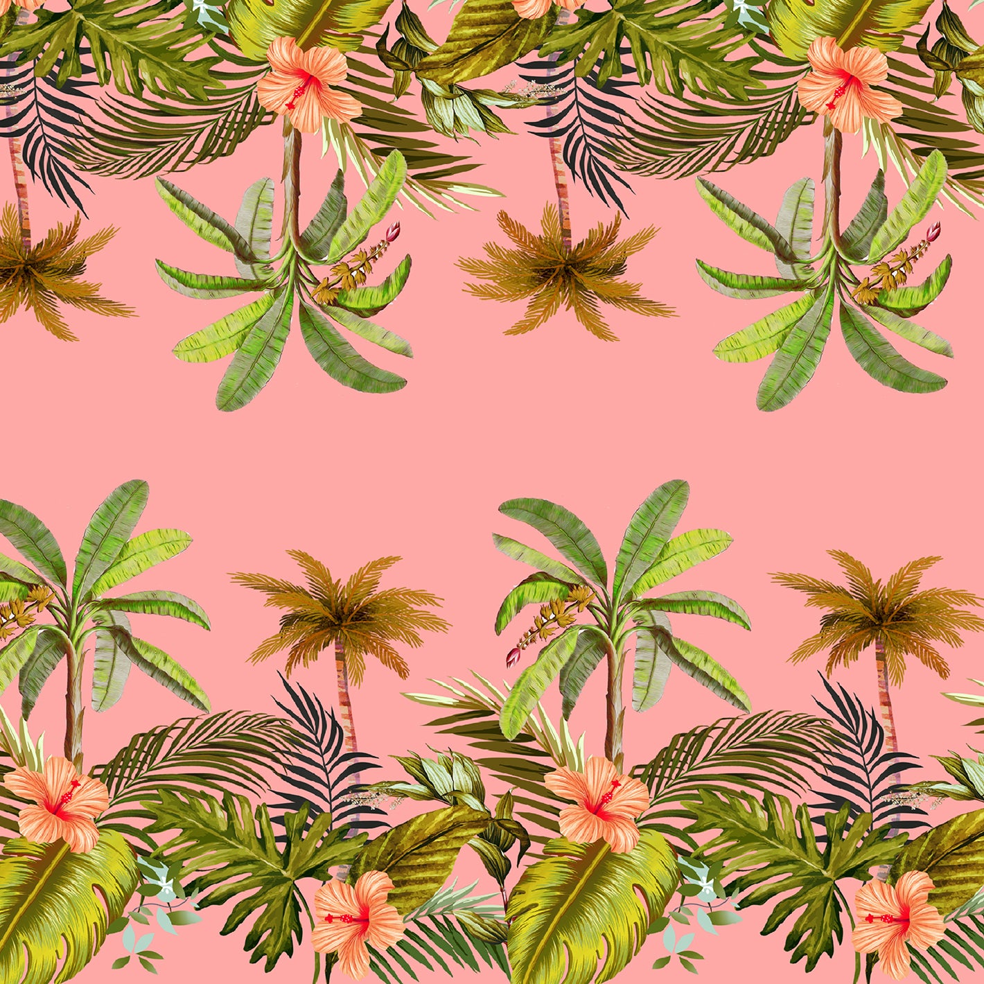 Tela Plana Estampada Viscosa Rayón Caribean 110yd