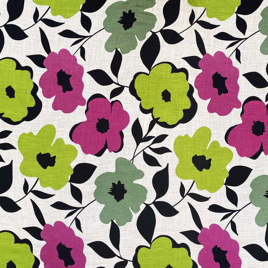 Tela Plana Estampada Viscosa Rayón Texturizada Rayon Slub Print 3368