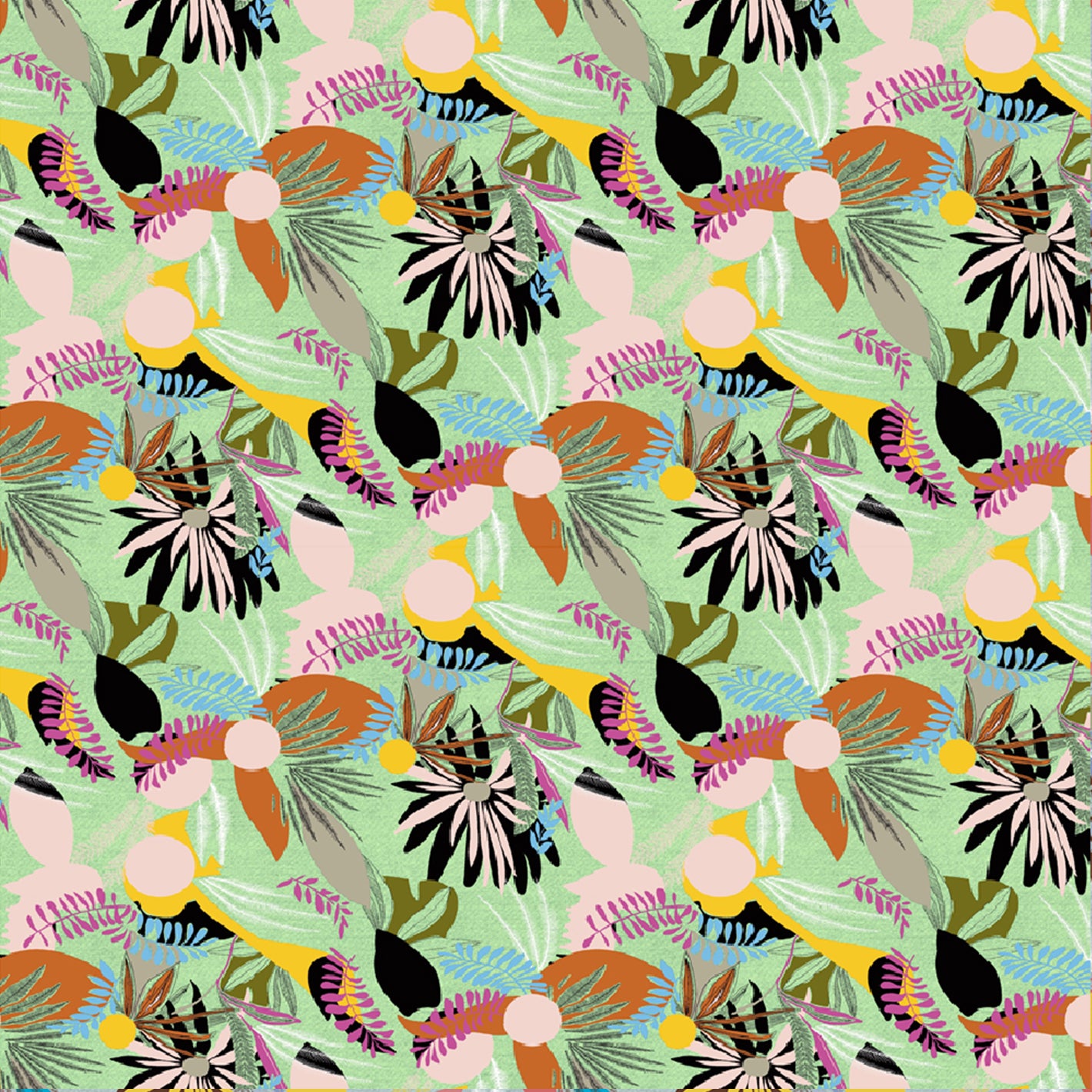 Tela Plana Estampada Viscosa Rayón Caribean Bd872