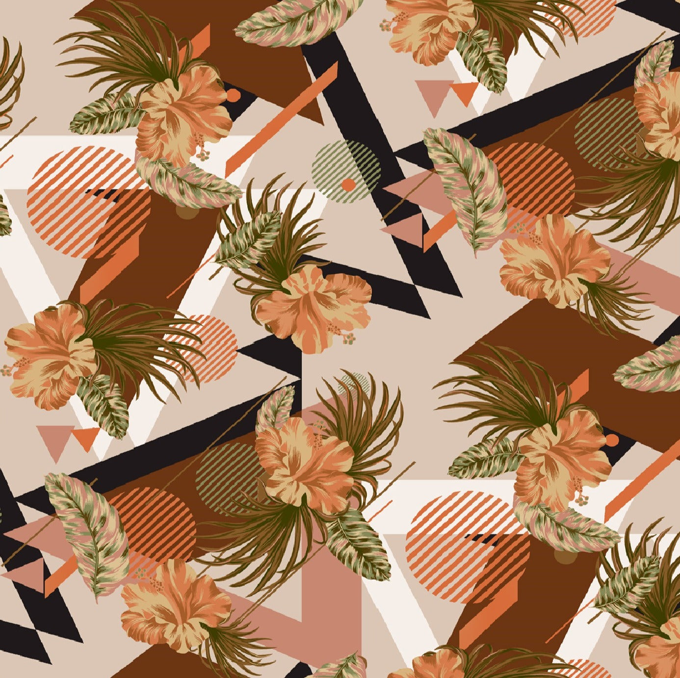 Tela Plana Estampada Viscosa Rayón Caribean 948-zf