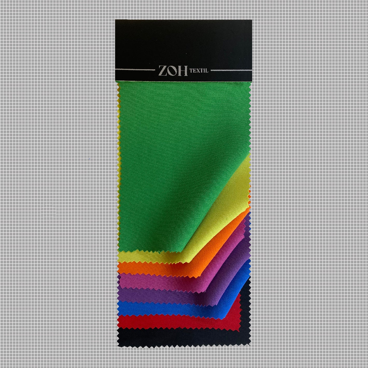 Muestrario Tela Plana Color Poliéster Spandex Microsarga Olivia