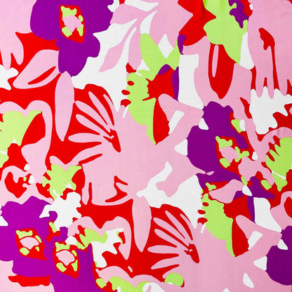 Tela Plana Estampada Viscosa Rayón Paradise Carlota