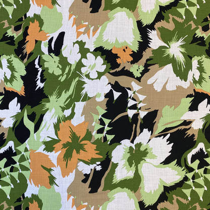 Tela Plana Estampada Texturizada Martinica Print Siena