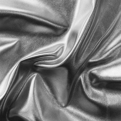 Tela Jersey Punto Poliéster PU Ecocuero Brillo Rock
