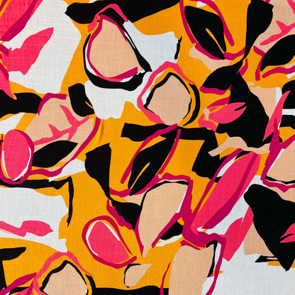 Tela Plana Estampada Texturizada Martinica Print Citrono