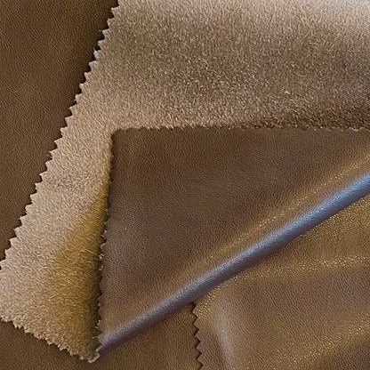 Tela Jersey Punto Color Doble Faz Poliéster PU Ecocuero Becerro