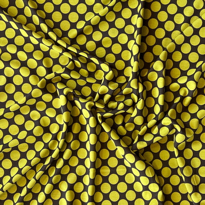 Tela Plana Color Poliéster Crep Microarrugado Cey print Dot #5 Pistacho