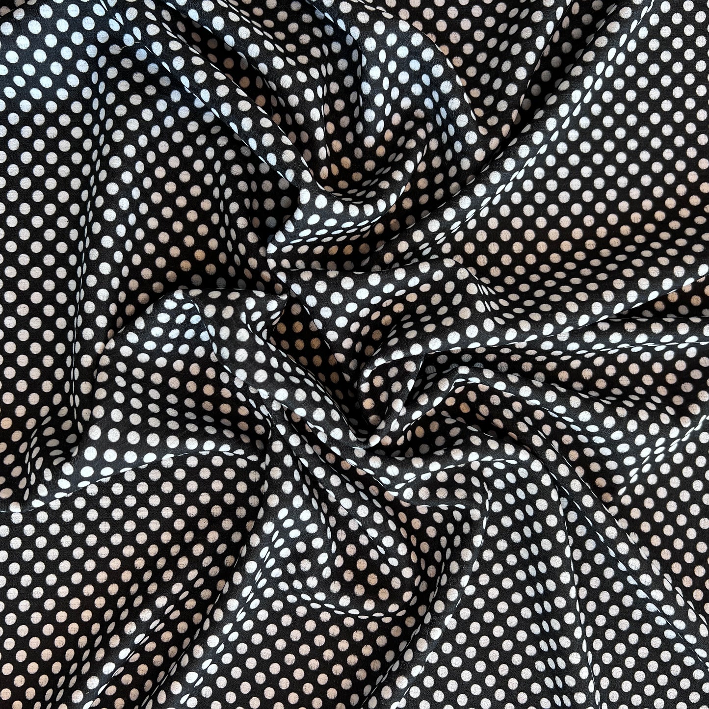 Tela Plana Color Poliéster Crep Cey Jacquard print Dot #4