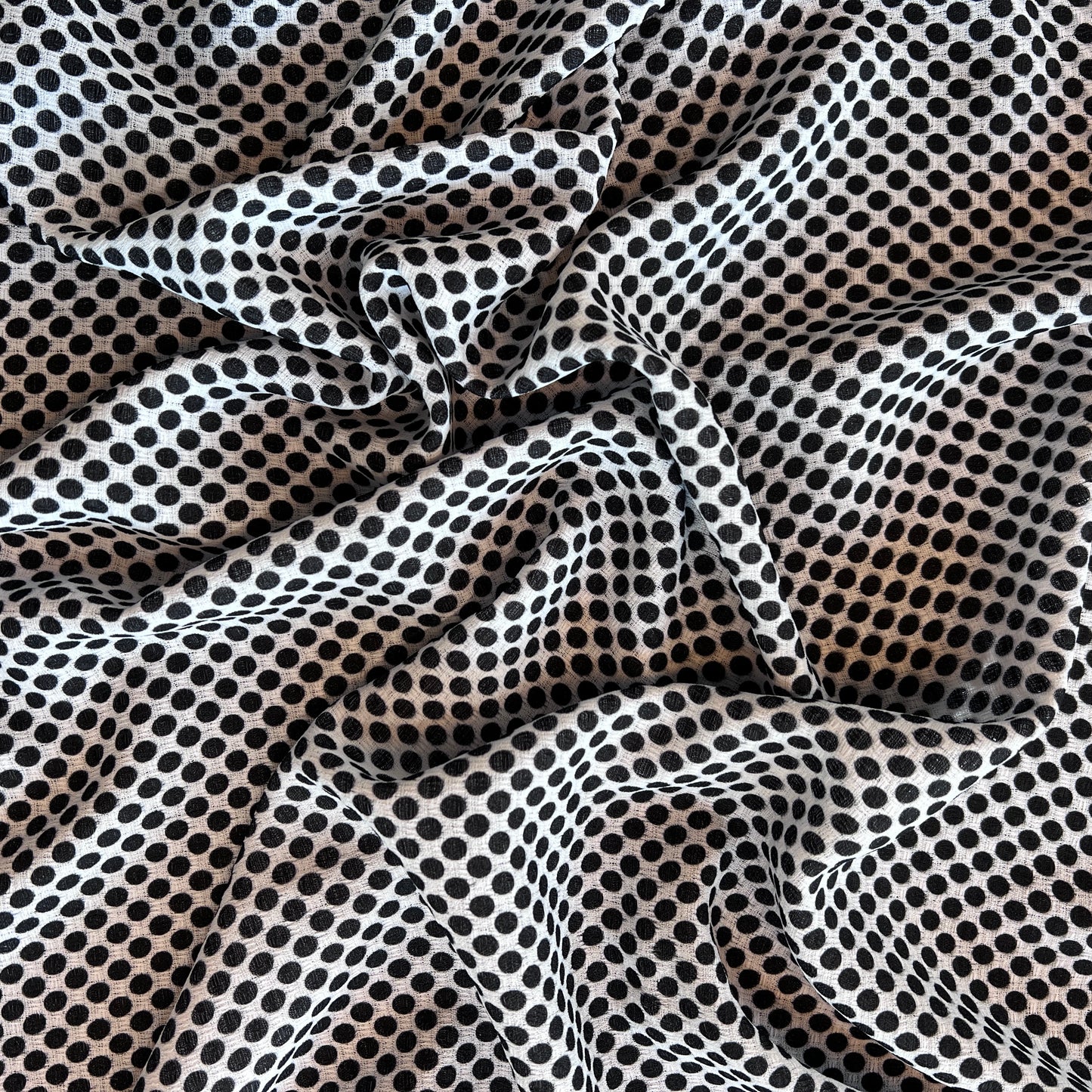 Tela Plana Color Poliéster Crep Cey Jacquard print Dot #4