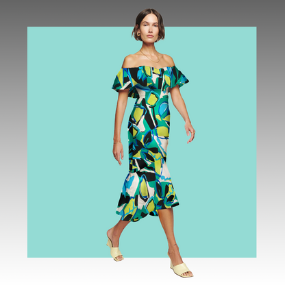 Tela Plana Estampada Texturizada Martinica Print Citrono