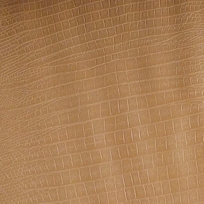 Tela Jersey Punto Poliéster PU Ecocuero Brillo Croco