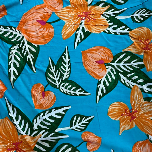 Tela Plana Estampada Viscosa Rayón Paradise  ro784