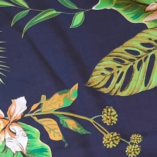 Tela Plana Estampada Viscosa Rayón Caribean 7808yd