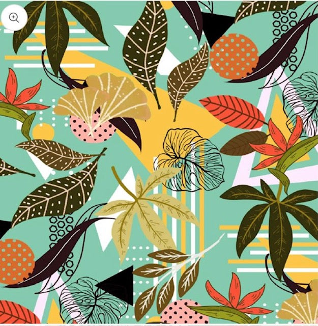 Tela Plana Estampada Viscosa Rayón Caribean 831yd