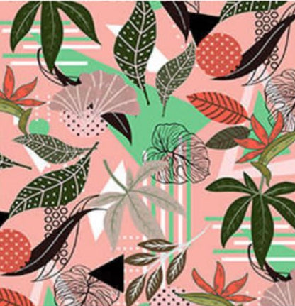 Tela Plana Estampada Viscosa Rayón Caribean 831yd