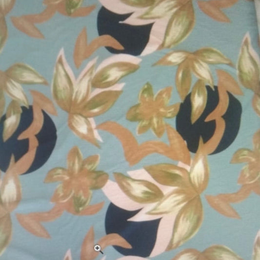 Tela Plana Estampada Viscosa Rayón Caribean 732