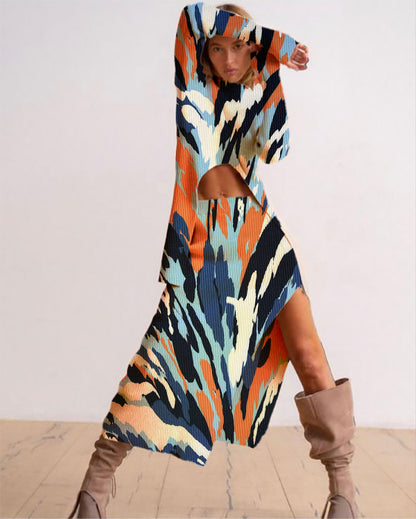 Tela Punto estampado Angora print Lucrecia