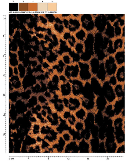 Tela Punto estampado Angora print Marina