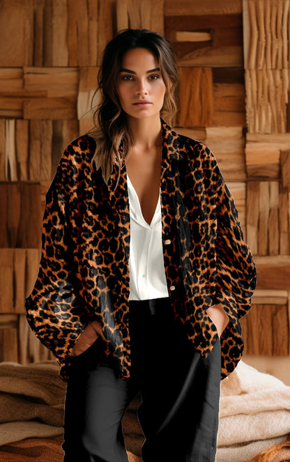 Tela Punto estampado Angora print Marina