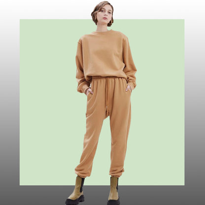 Tela Jersey Punto Color Poliéster Algodón Franela sin Carda Jogger