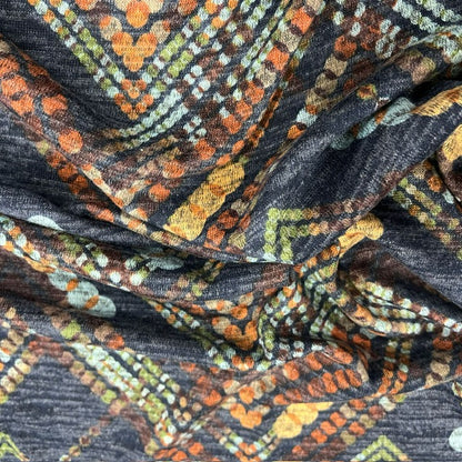 Tela Jersey Punto Rodas Print 392