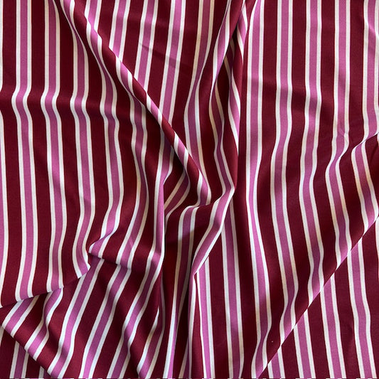 Tela Plana Color Poliéster Crep Microarrugado Cey print raya # 9