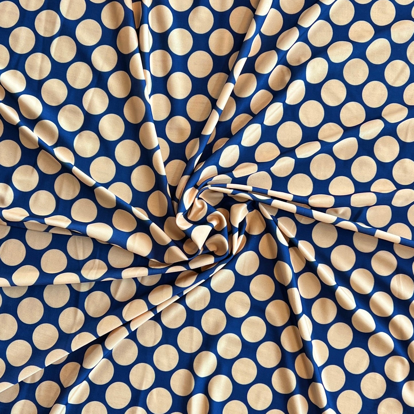 Tela Jersey Punto Color Poliéster Spandex Lycra Fría Ronda print Dot #5